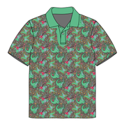 JAX SHORT SLEEVE HALF BUTTON COLLARED SHIRT - BAMBOO - PRE ORDER