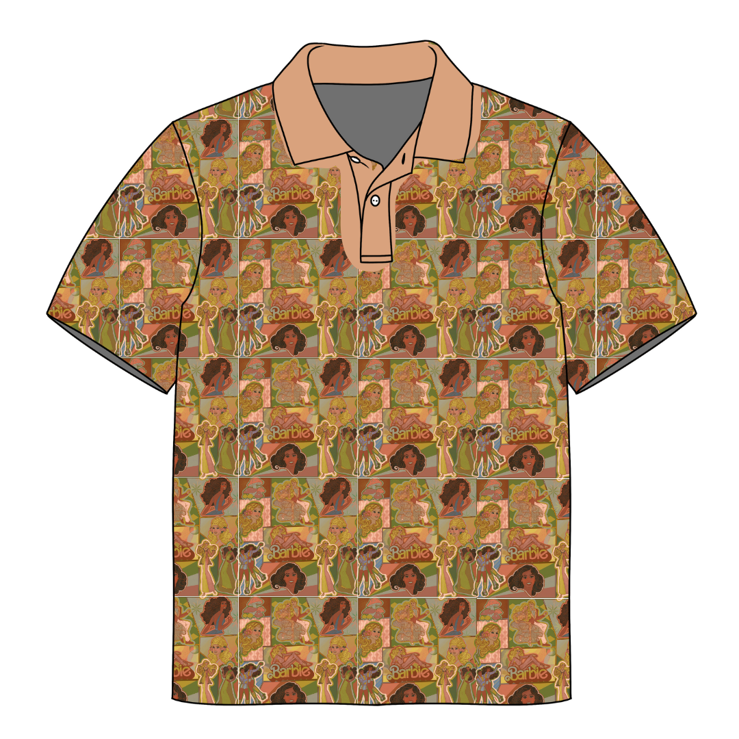 JAX SHORT SLEEVE HALF BUTTON COLLARED SHIRT - BAMBOO - PRE ORDER