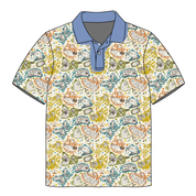 JAX SHORT SLEEVE HALF BUTTON COLLARED SHIRT - BAMBOO - PRE ORDER
