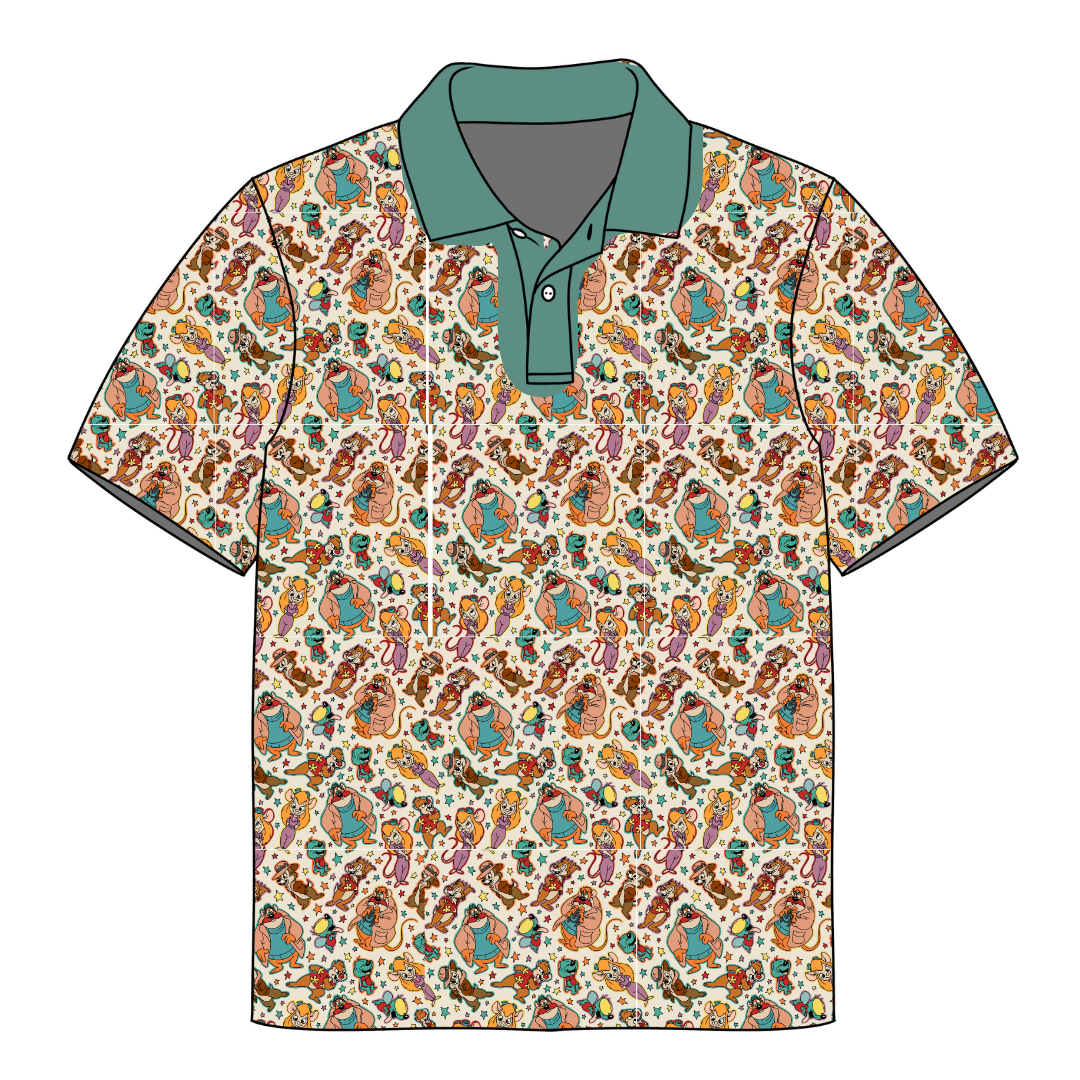 JAX SHORT SLEEVE HALF BUTTON COLLARED SHIRT - BAMBOO - PRE ORDER