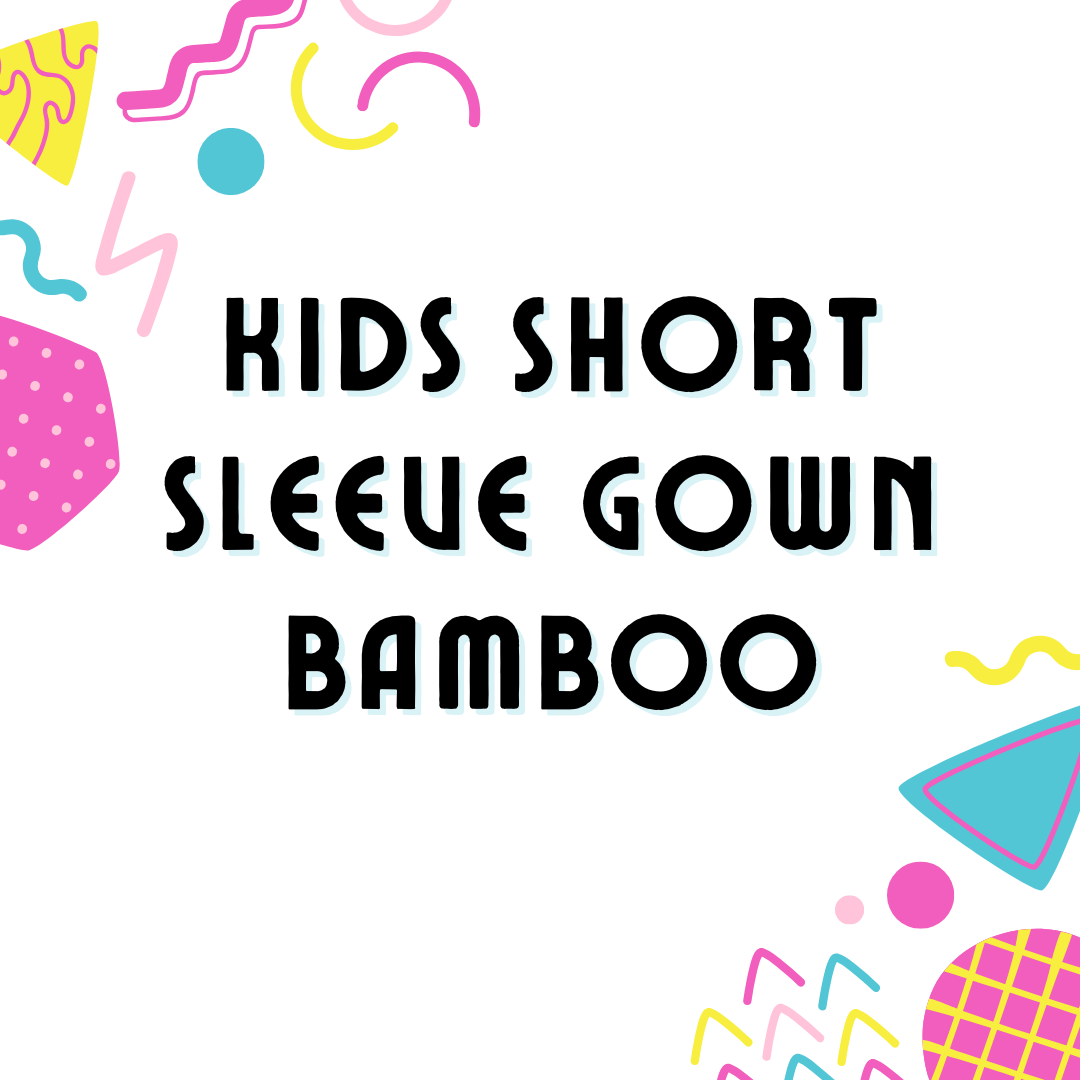 KIDS SERENITY SHORT SLEEVE LOUNGE DRESS - BAMBOO - PRE ORDER