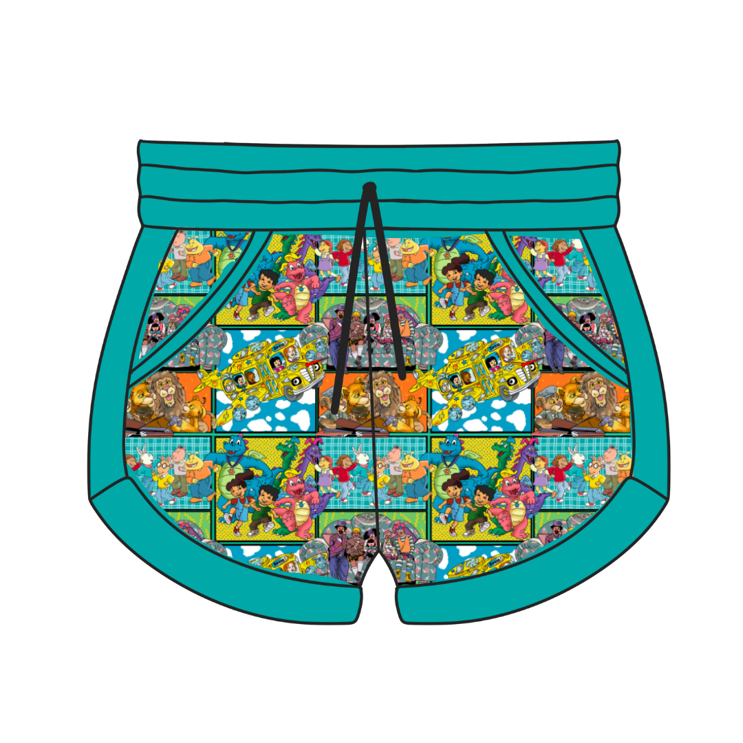 90's TV - Kid's Kickback Shorts - Knit - PRE ORDER