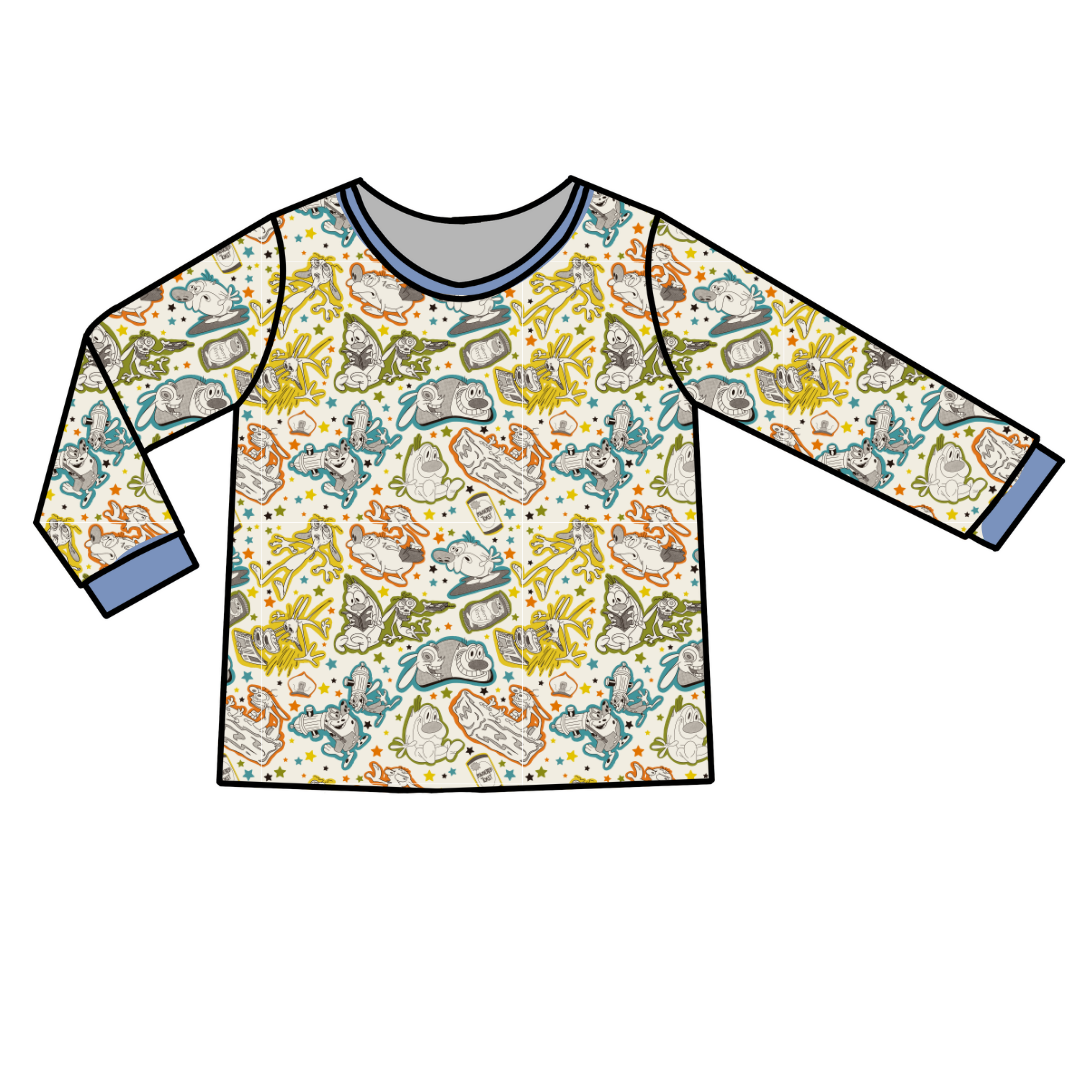 ADULT LONG SLEEVE PAJAMA SHIRT - BAMBOO - PRE ORDER