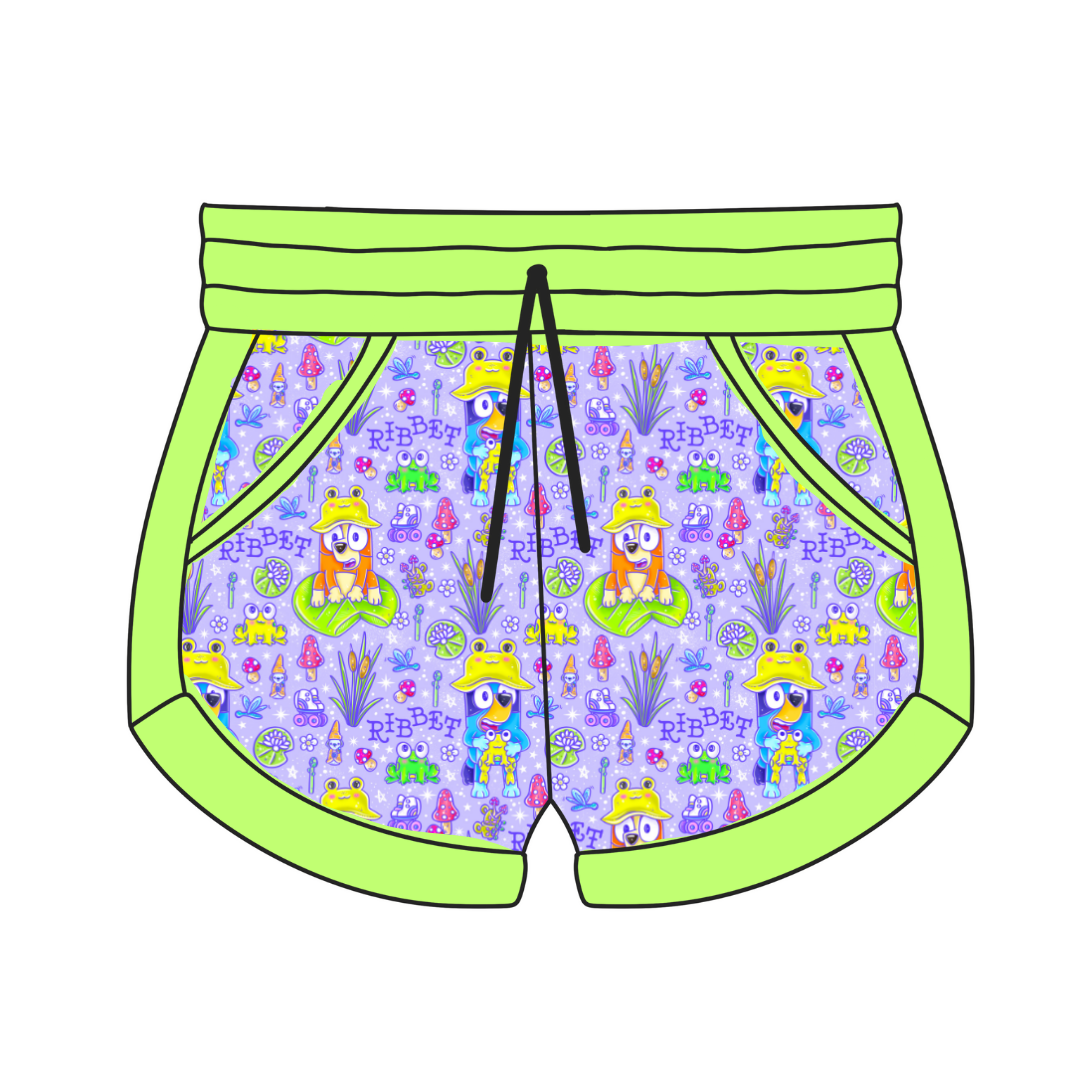 Ribbit  - Kid's Kickback Shorts - Knit - PRE ORDER