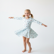GIRLS LONG SLEEVE SKIRTED LEO - KNIT FABRIC - READY TO SHIP - VIEW ALL
