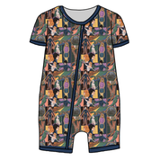 BLISS SHORT SLEEVE DOUBLE WAY ZIP SLEEPER - BAMBOO - PRE ORDER