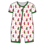 BLISS SHORT SLEEVE DOUBLE WAY ZIP SLEEPER - BAMBOO - PRE ORDER