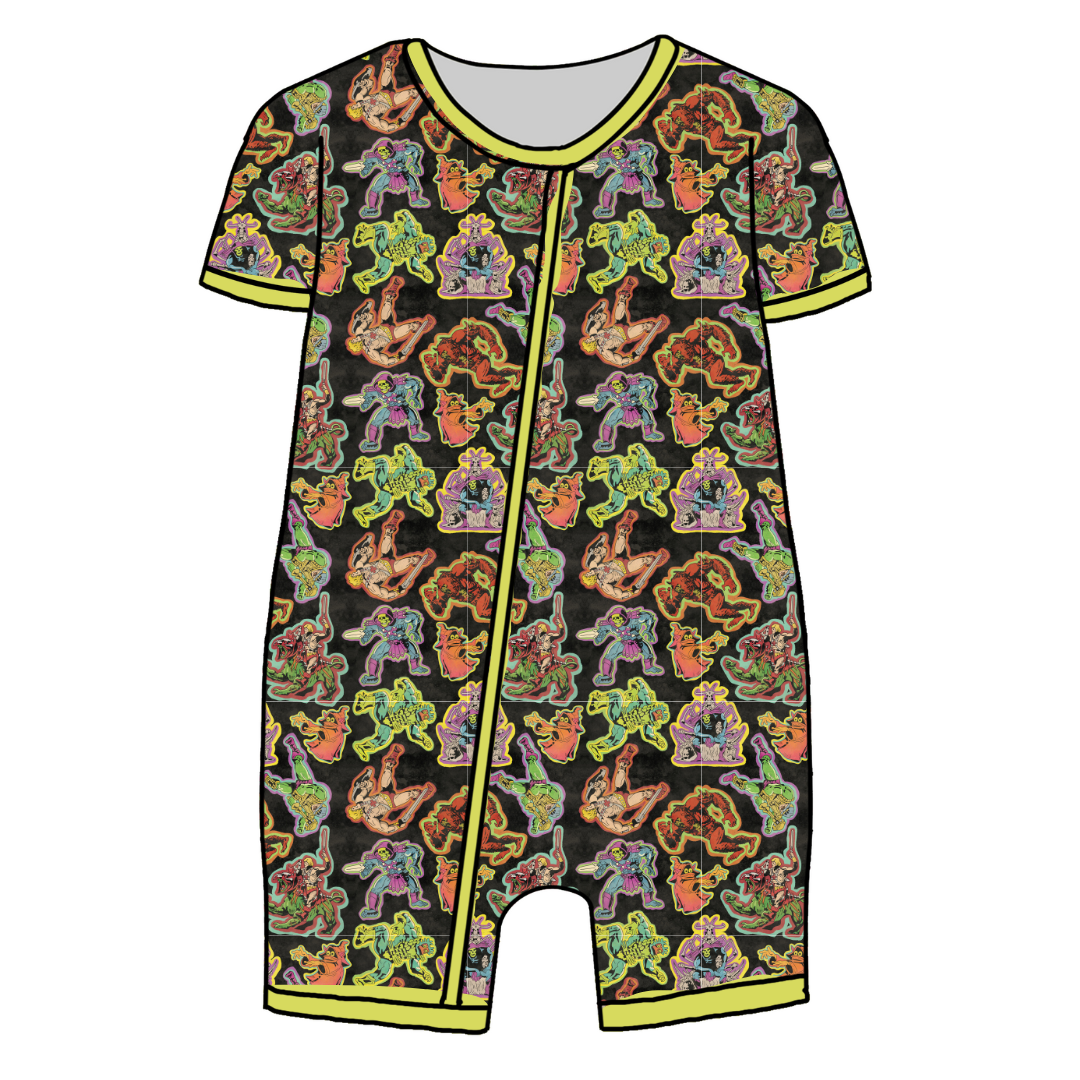 BLISS SHORT SLEEVE DOUBLE WAY ZIP SLEEPER - BAMBOO - PRE ORDER