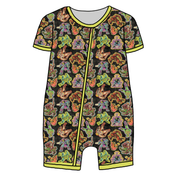 BLISS SHORT SLEEVE DOUBLE WAY ZIP SLEEPER - BAMBOO - PRE ORDER