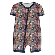 BLISS SHORT SLEEVE DOUBLE WAY ZIP SLEEPER - BAMBOO - PRE ORDER