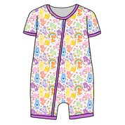 BLISS SHORT SLEEVE DOUBLE WAY ZIP SLEEPER - BAMBOO - PRE ORDER