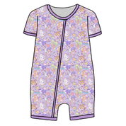 BLISS SHORT SLEEVE DOUBLE WAY ZIP SLEEPER - BAMBOO - PRE ORDER