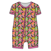 BLISS SHORT SLEEVE DOUBLE WAY ZIP SLEEPER - BAMBOO - PRE ORDER