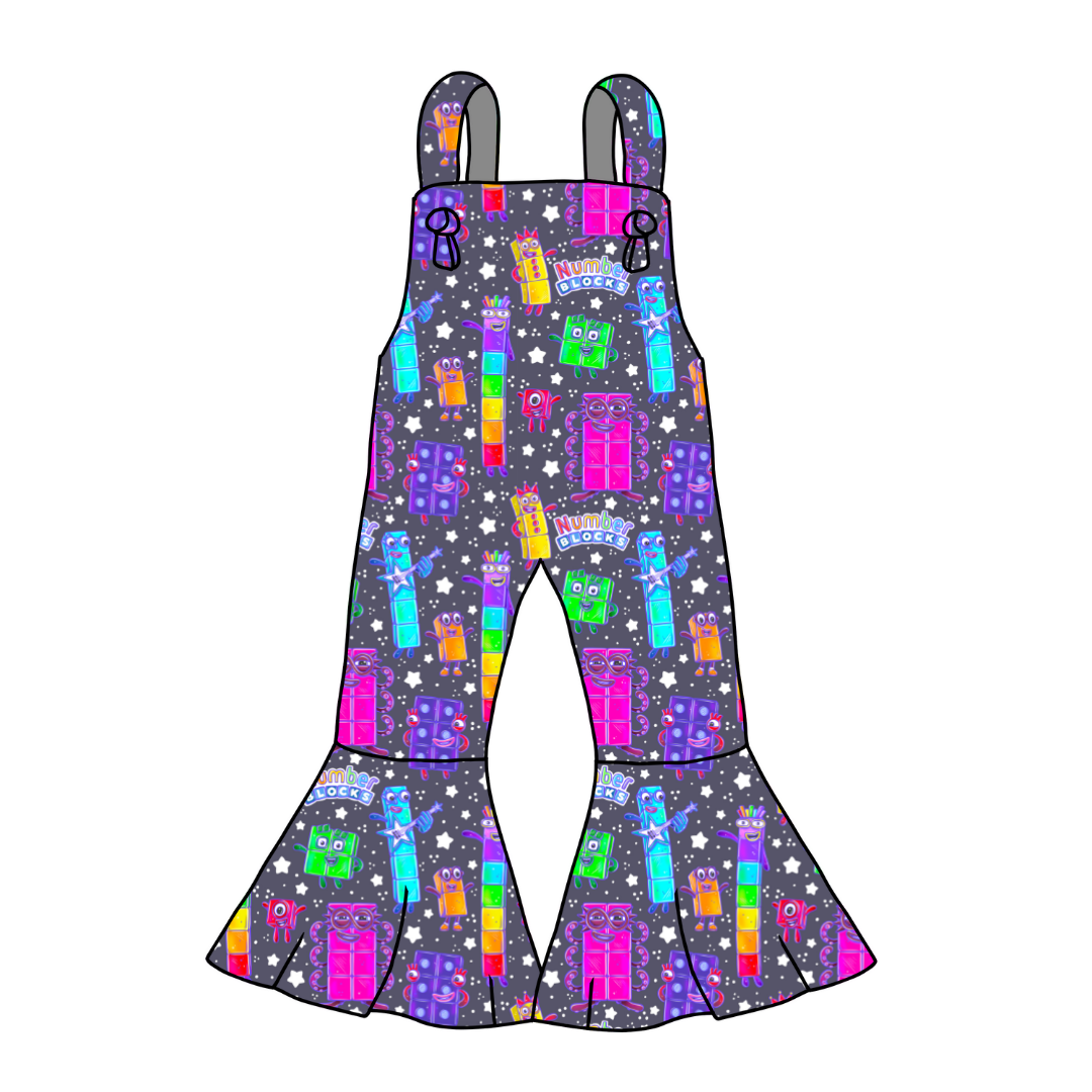 Blocks of Numbers- Stardust Flare Jumpsuit - Knit - PRE ORDER