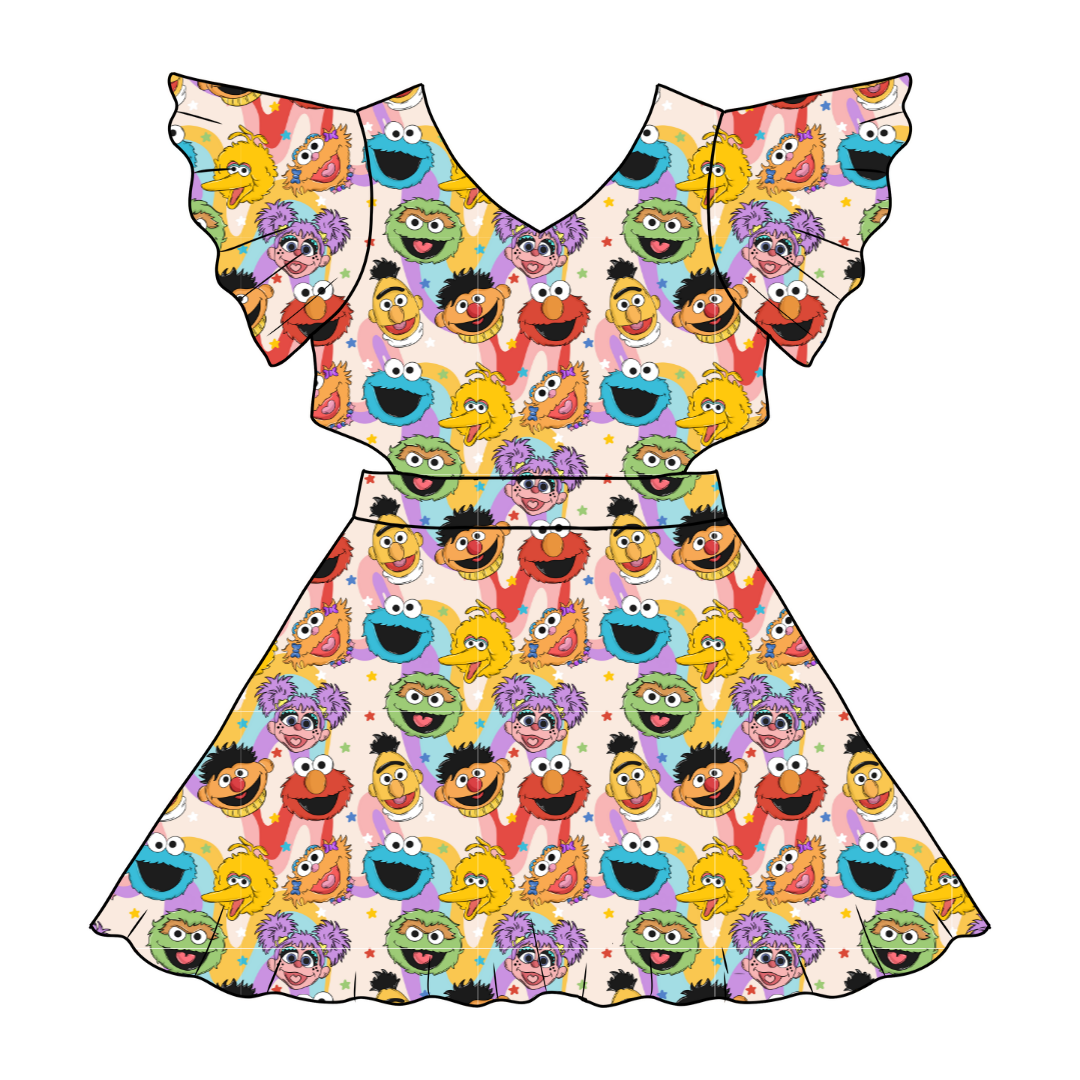 Sunny Days   - Whimsical Twirl Dress - Knit - PRE ORDER