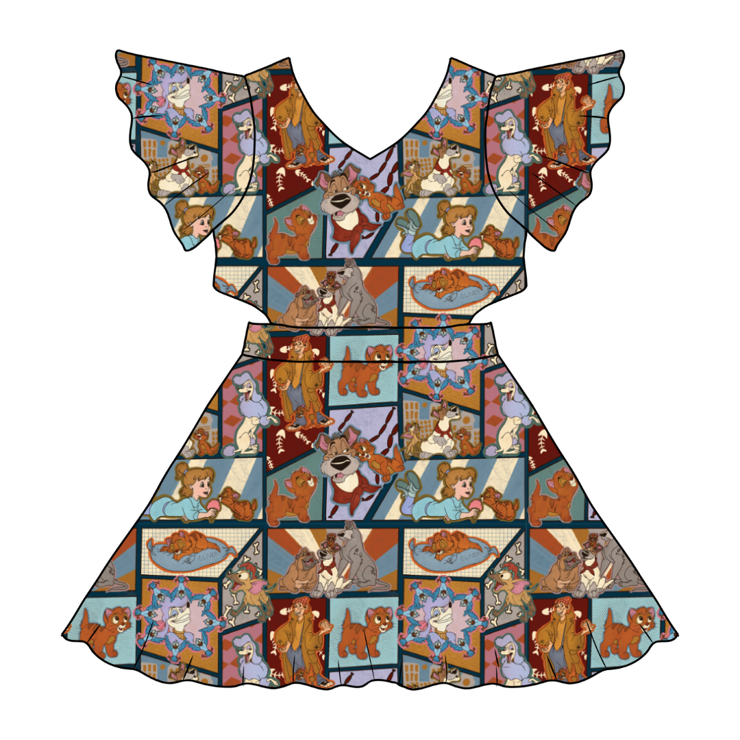 City Cat - Whimsical Twirl Dress - Knit - PRE ORDER