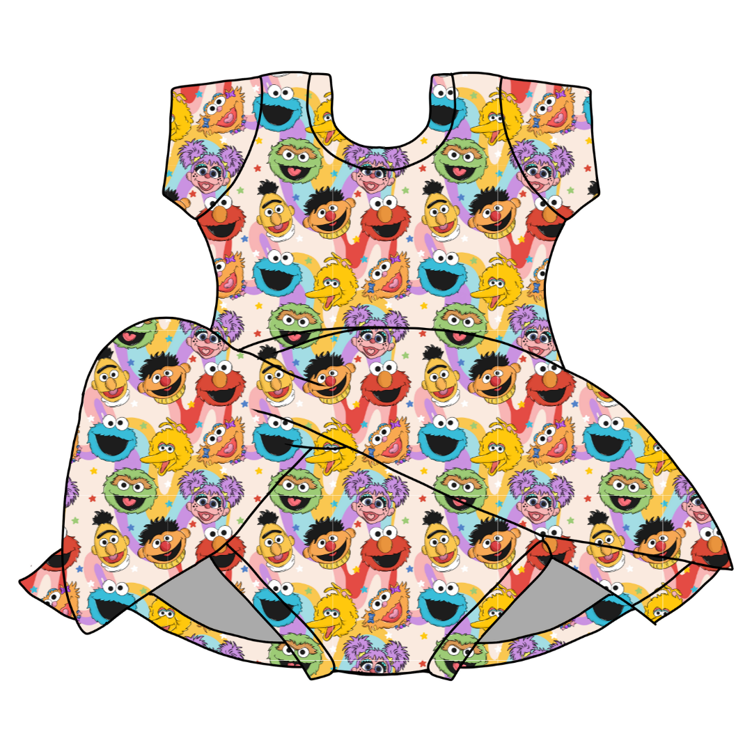 Sunny Days - Charming - Short Sleeve Skirted Leotard - Bamboo - PRE ORDER