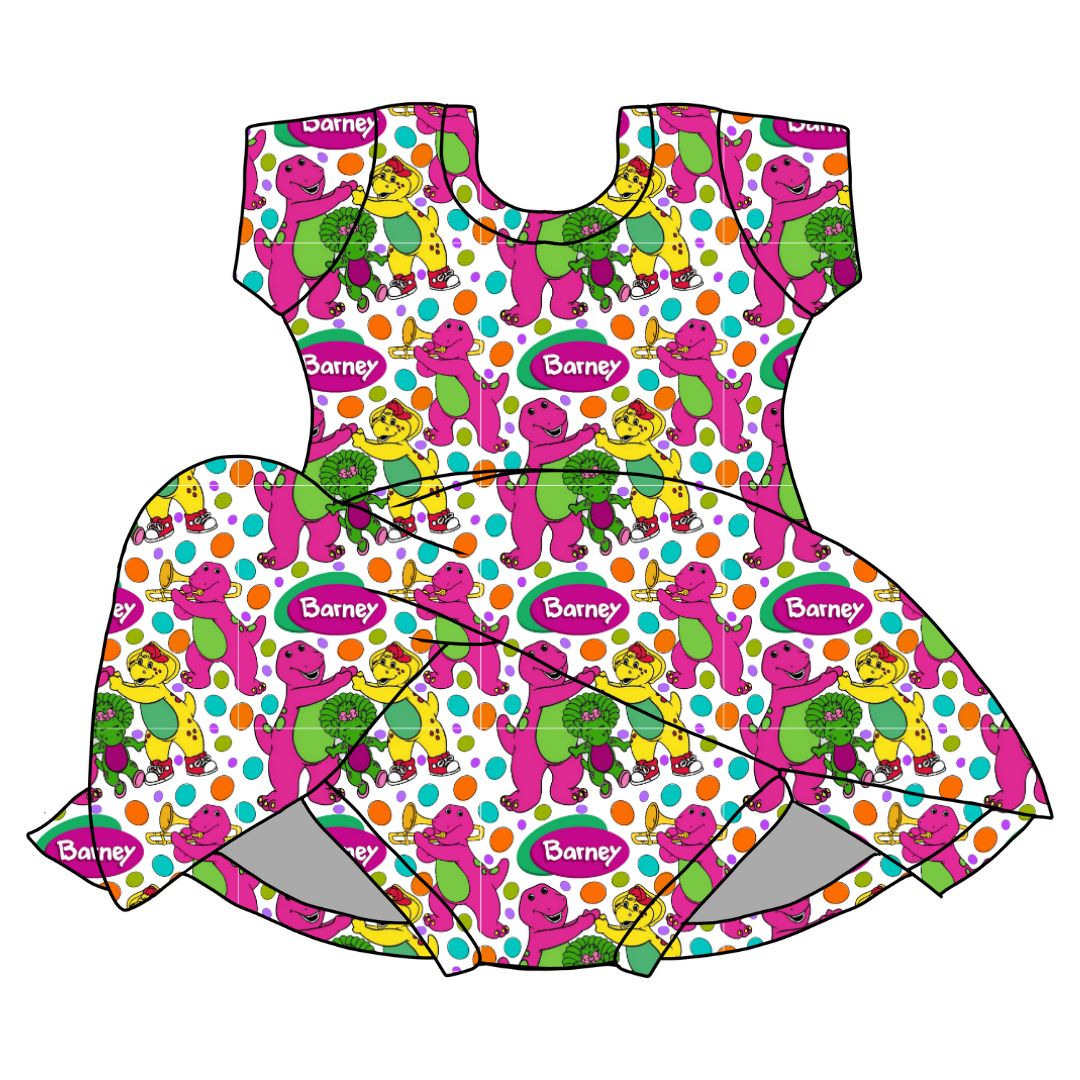 Gumdrops - Charming - Short Sleeve Skirted Leotard - Bamboo - PRE ORDER