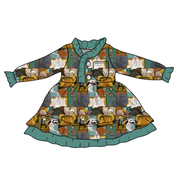 KIDS LOVEY LONG SLEEVE LOUNGE DRESS - BAMBOO - PRE ORDER