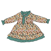 KIDS LOVEY LONG SLEEVE LOUNGE DRESS - BAMBOO - PRE ORDER