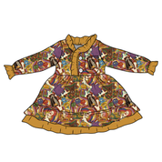 KIDS LOVEY LONG SLEEVE LOUNGE DRESS - BAMBOO - PRE ORDER