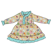 KIDS LOVEY LONG SLEEVE LOUNGE DRESS - BAMBOO - PRE ORDER