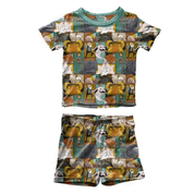 KIDS SNUGG SHORT SLEEVE SHORT SET - BAMBOO - PRE ORDER