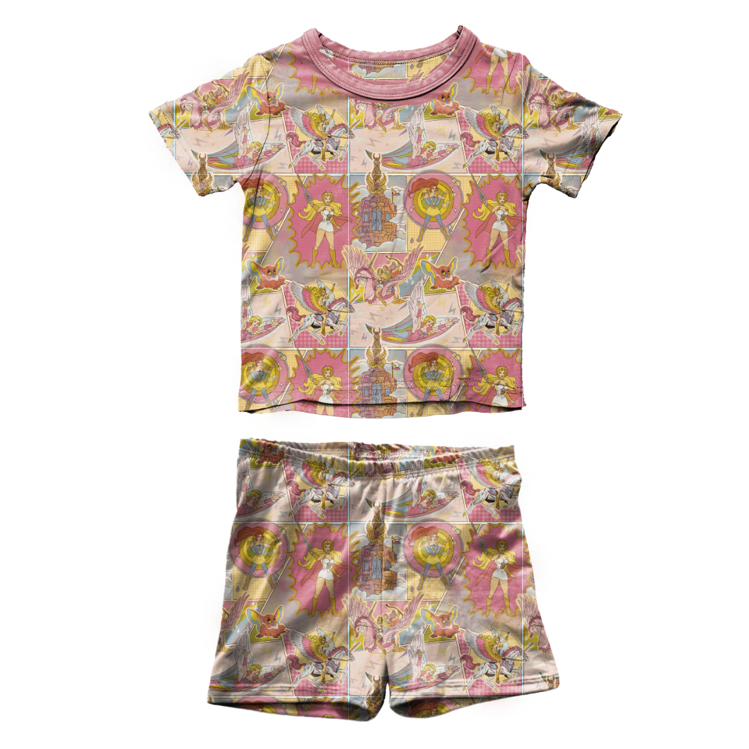 KIDS SNUGG SHORT SLEEVE SHORT SET - BAMBOO - PRE ORDER