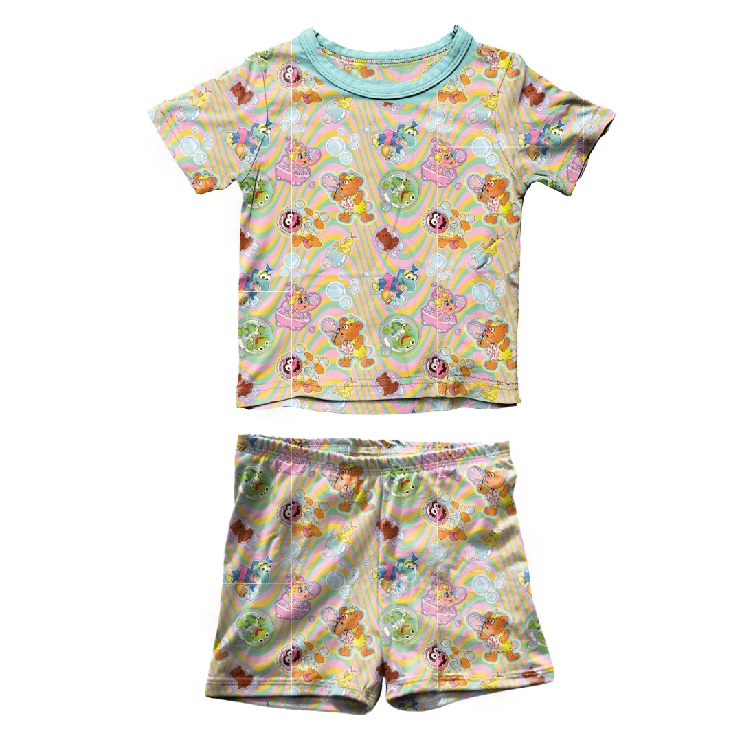 KIDS SNUGG SHORT SLEEVE SHORT SET - BAMBOO - PRE ORDER