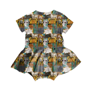 KIDS BAMBOO SHORT SLEEVE SKIRTED LEO - BAMBOO - PRE ORDER