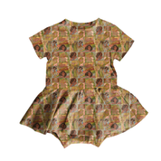 KIDS BAMBOO SHORT SLEEVE SKIRTED LEO - BAMBOO - PRE ORDER