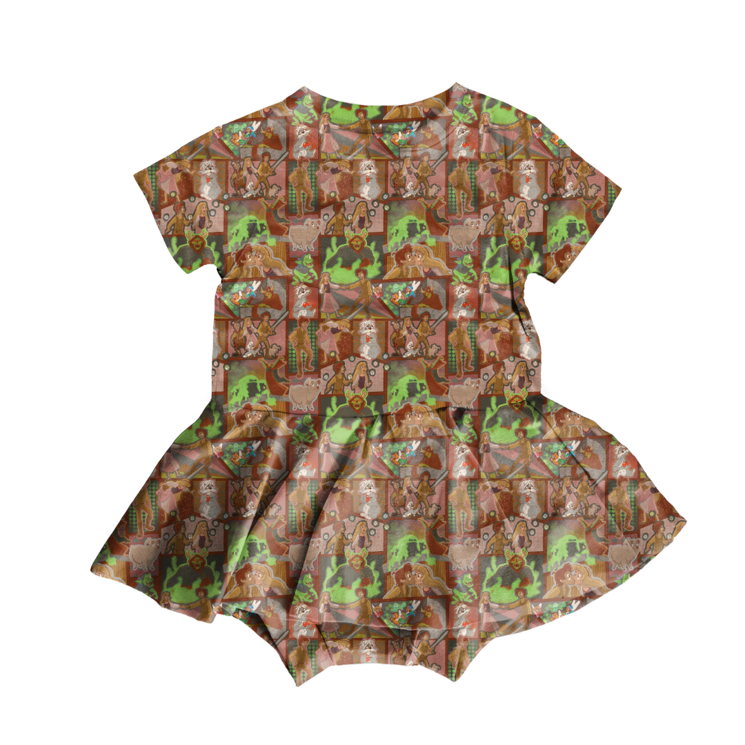 KIDS BAMBOO SHORT SLEEVE SKIRTED LEO - BAMBOO - PRE ORDER