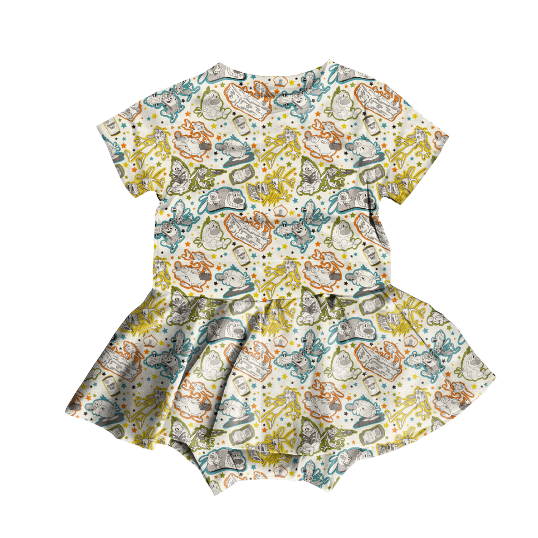 KIDS BAMBOO SHORT SLEEVE SKIRTED LEO - BAMBOO - PRE ORDER