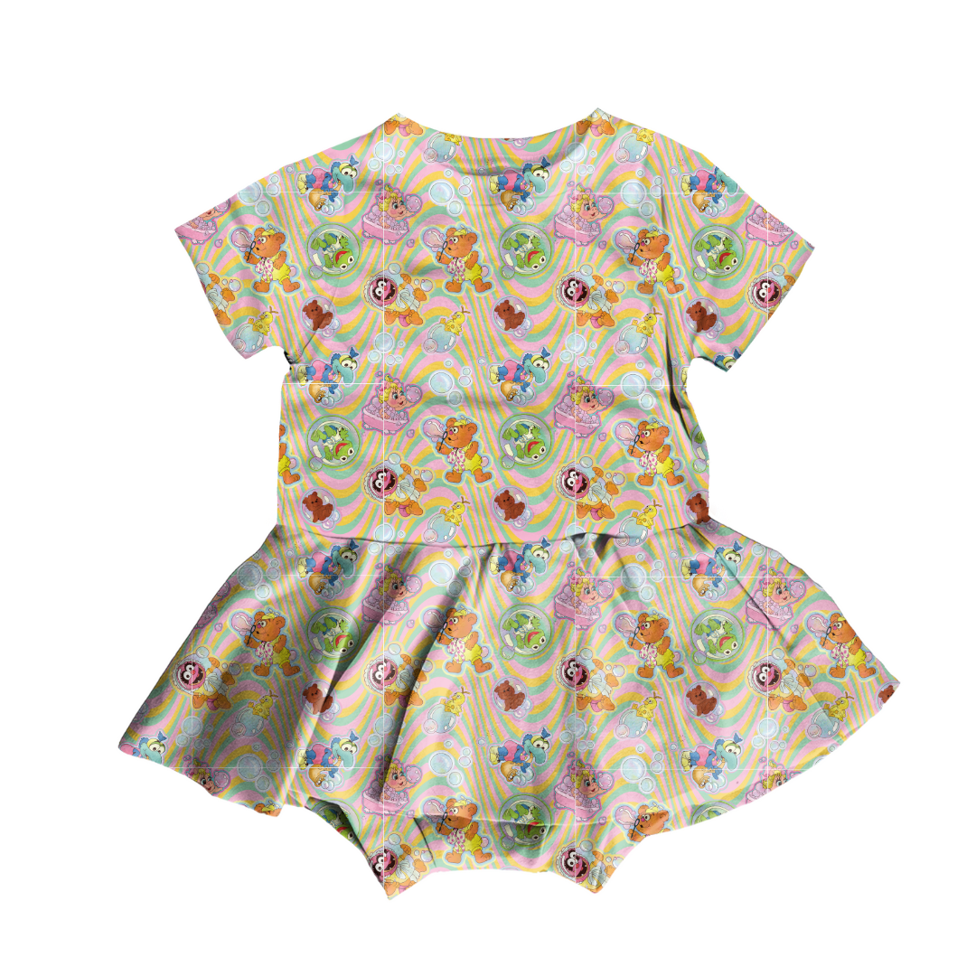KIDS BAMBOO SHORT SLEEVE SKIRTED LEO - BAMBOO - PRE ORDER
