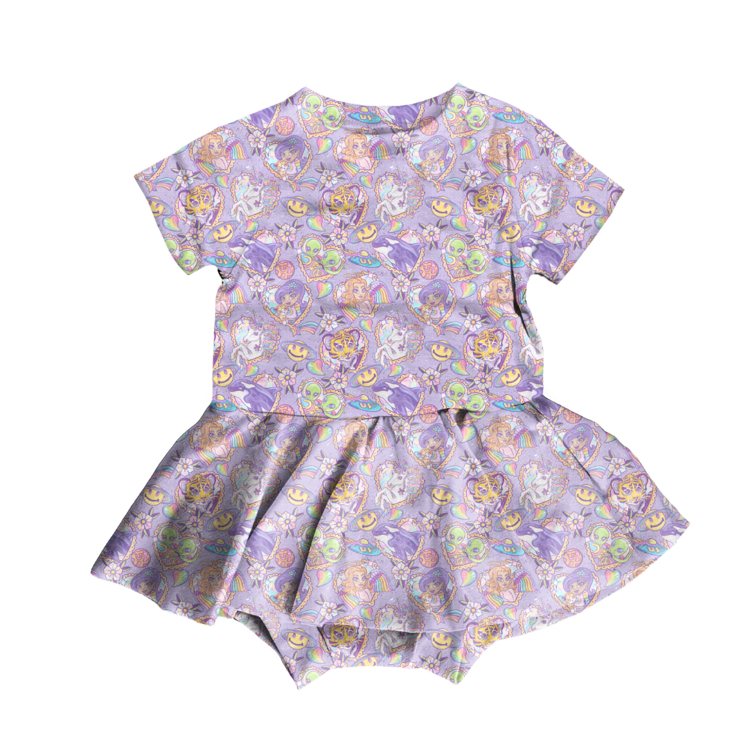 KIDS BAMBOO SHORT SLEEVE SKIRTED LEO - BAMBOO - PRE ORDER
