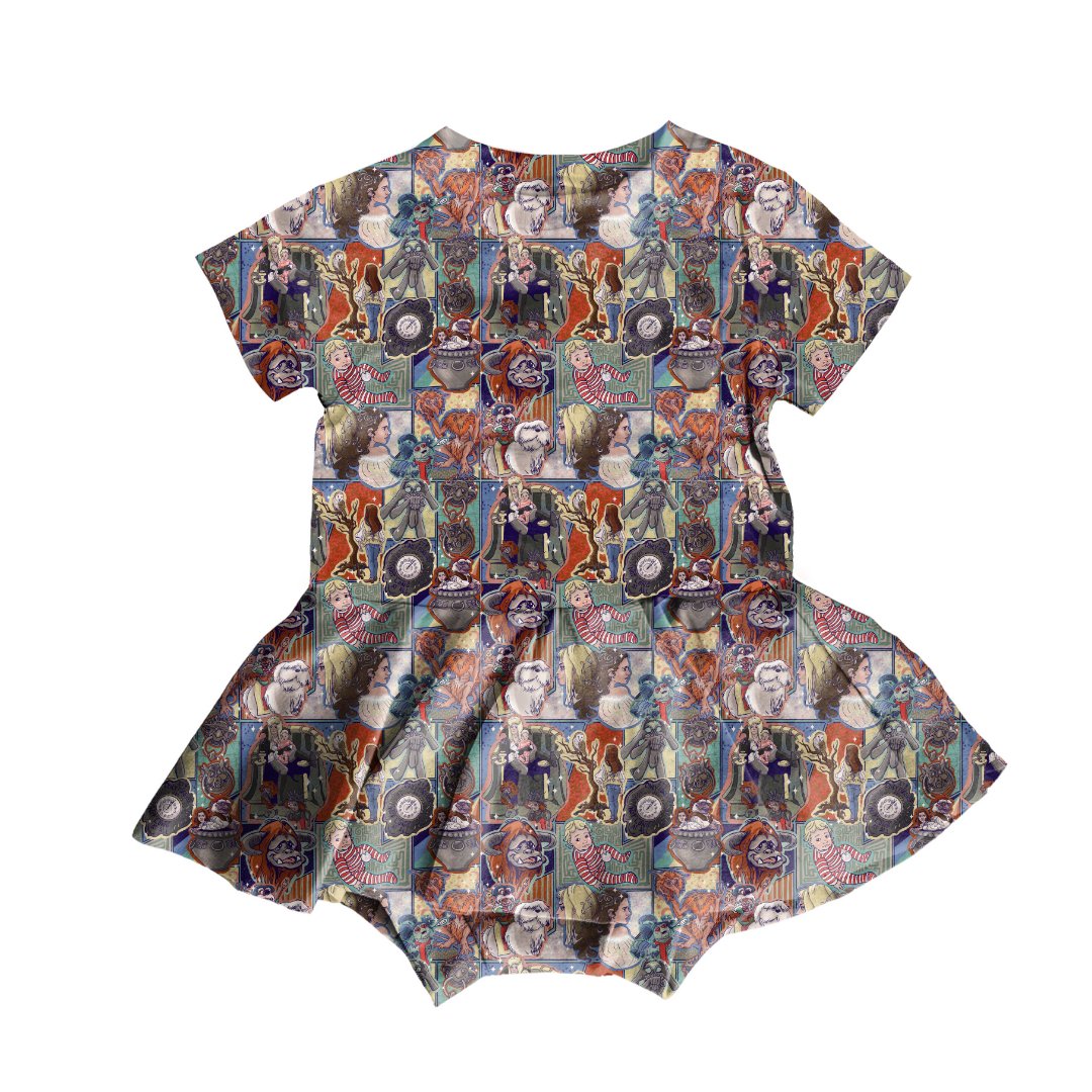 KIDS BAMBOO SHORT SLEEVE SKIRTED LEO - BAMBOO - PRE ORDER