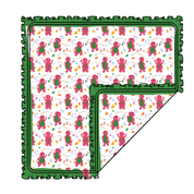 NEST RUFFLE TRIM BLANKET - DOUBLE LAYER - KNIT - PRE ORDER