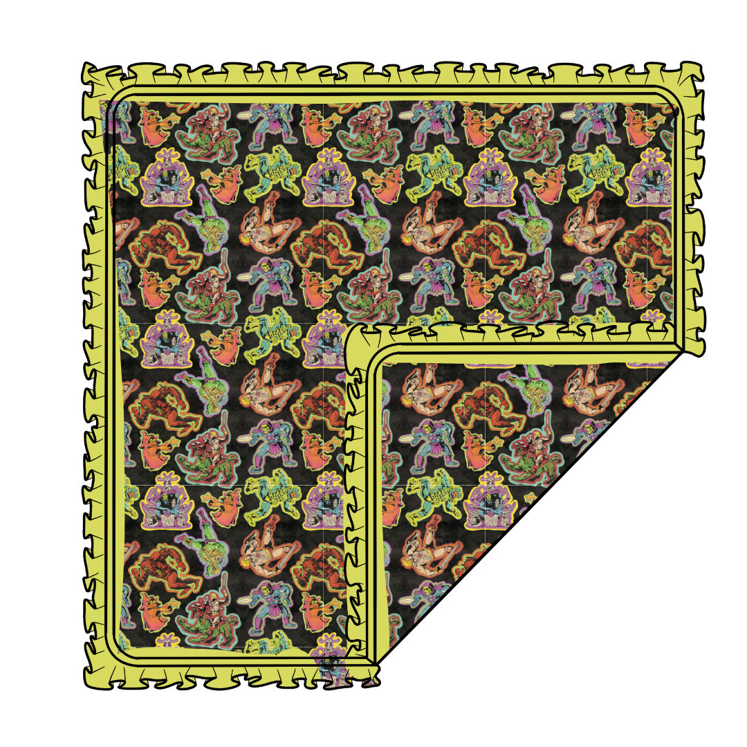 NEST RUFFLE TRIM BLANKET - DOUBLE LAYER - KNIT - PRE ORDER