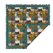 NEST RUFFLE TRIM BLANKET - DOUBLE LAYER - KNIT - PRE ORDER