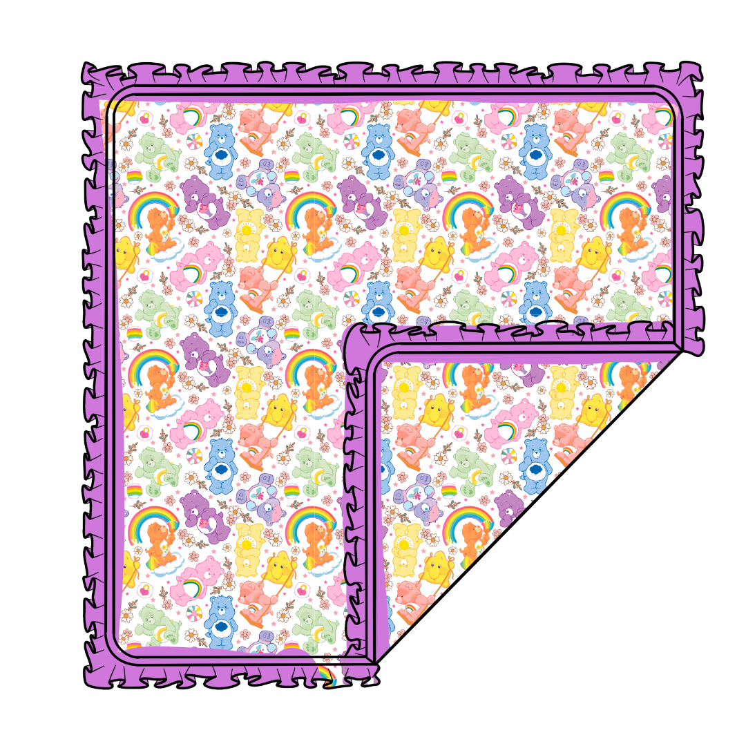 NEST RUFFLE TRIM BLANKET - DOUBLE LAYER - KNIT - PRE ORDER