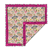 NEST RUFFLE TRIM BLANKET - DOUBLE LAYER - KNIT - PRE ORDER