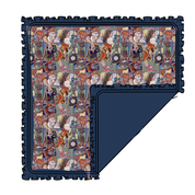 NEST RUFFLE TRIM BLANKET - DOUBLE LAYER - KNIT - PRE ORDER