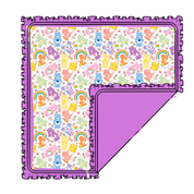 NEST RUFFLE TRIM BLANKET - DOUBLE LAYER - KNIT - PRE ORDER