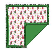 NEST RUFFLE TRIM BLANKET - DOUBLE LAYER - KNIT - PRE ORDER