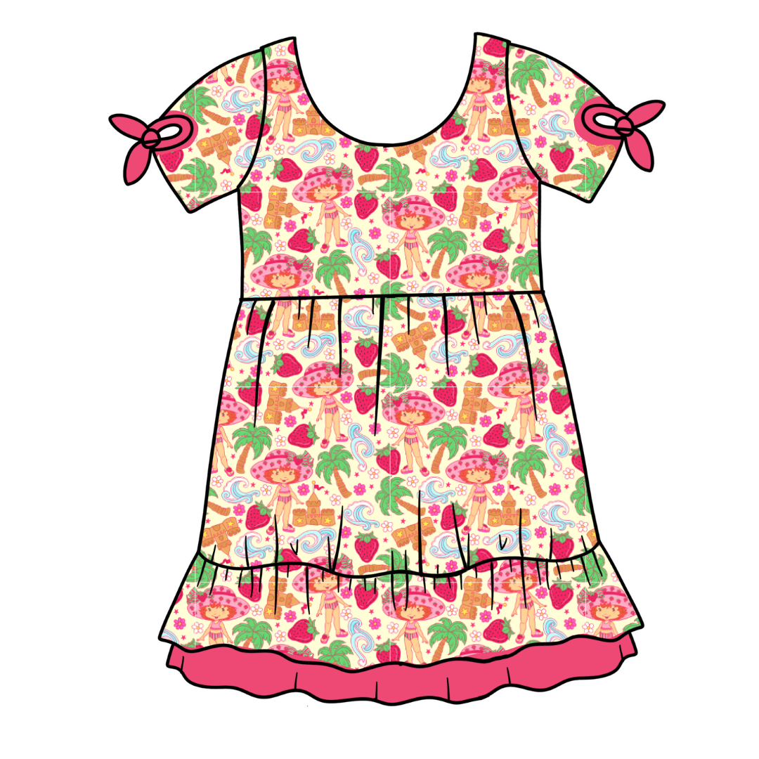 Strawberry Summer - Serenity - Kid's Short Sleeve Nightgown - Bamboo - PRE ORDER