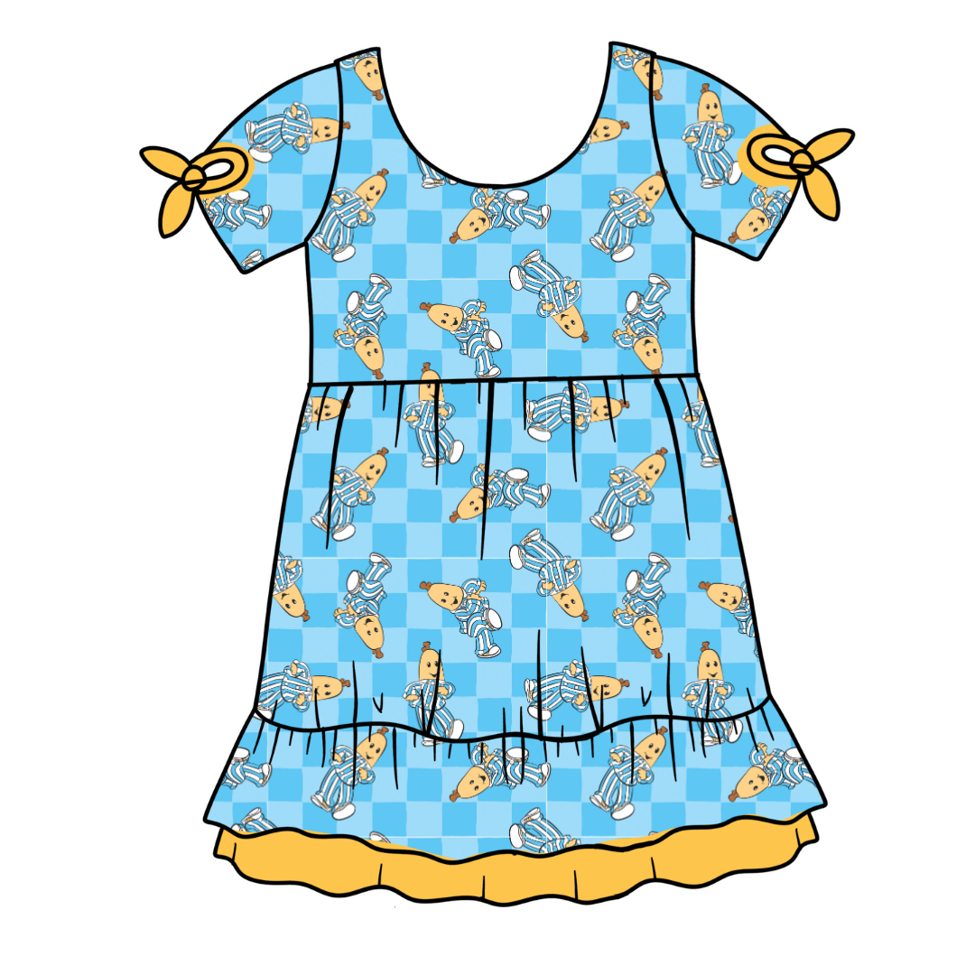 Bananas - Serenity - Kid's Short Sleeve Nightgown - Bamboo - PRE ORDER