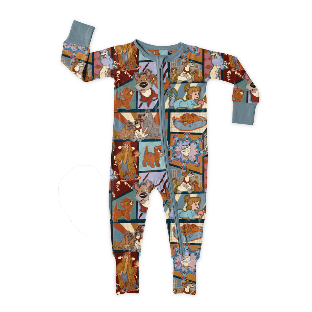 City Cat - Dreamland - Kid's Long Sleeve Sleeper - Bamboo - PRE ORDER