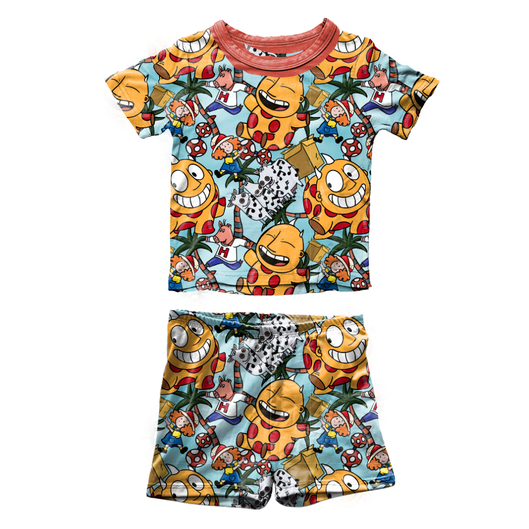 Ferocious - Snugg - Kid's Short Sleeve Pajama Short Set - Bamboo - PRE ORDER