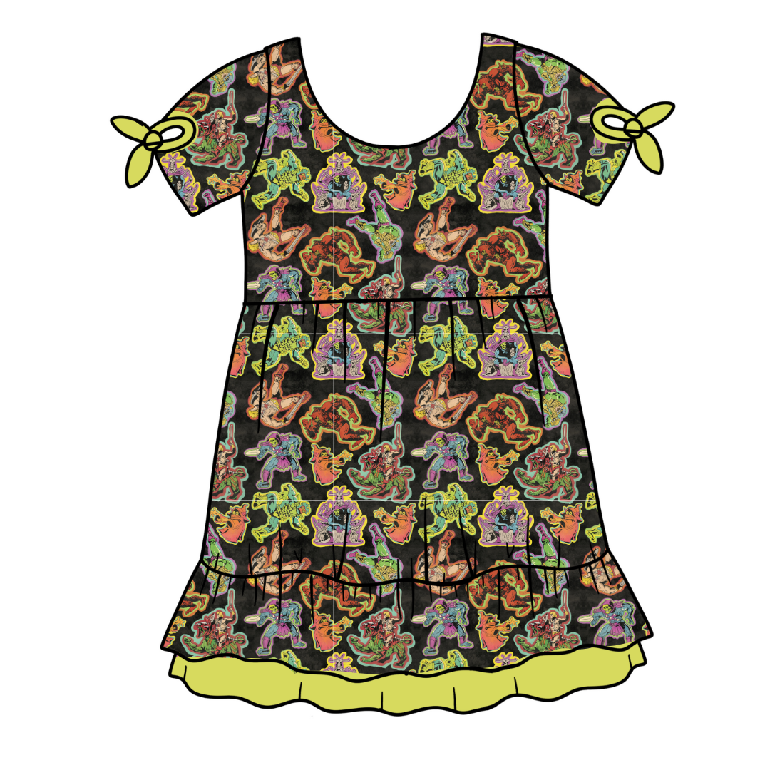 KIDS SERENITY SHORT SLEEVE LOUNGE DRESS - BAMBOO - PRE ORDER