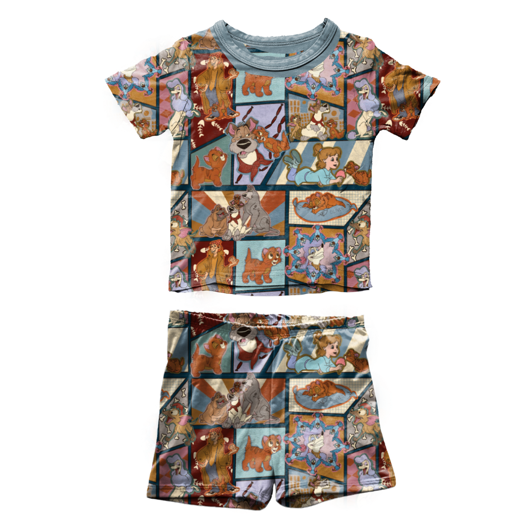 City Cat - Snugg - Kid's Short Sleeve Pajama Short Set - Bamboo - PRE ORDER